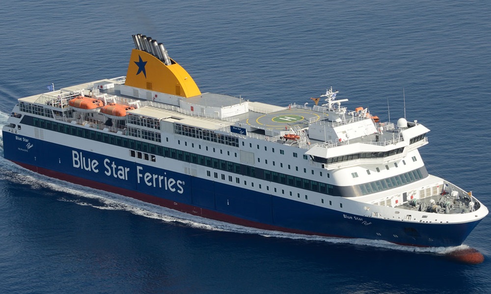 Mykonos to Santorini Ferry during the Summer: The Blue Star Delos ferry by Blue Star Ferries