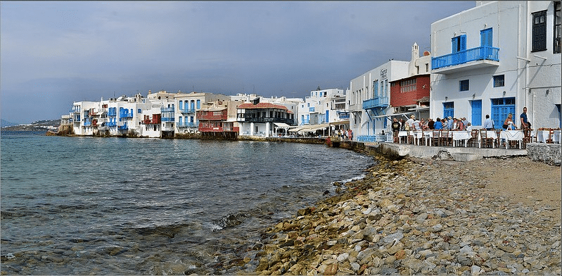 Little Venice in Mykonos is the most popular spot in Mykonos