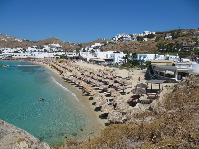 Where to stay in Mykonos - Platis Gialos beach is a popular choice