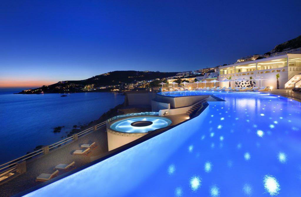 The private pool in Anax Suites and Spa Hotel in Mykonos