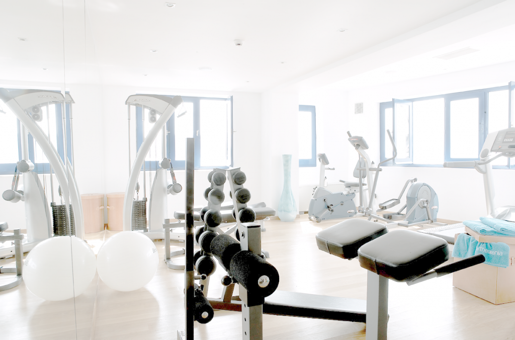 Mykonos hotels with gym - the Theoxenia hotel gym