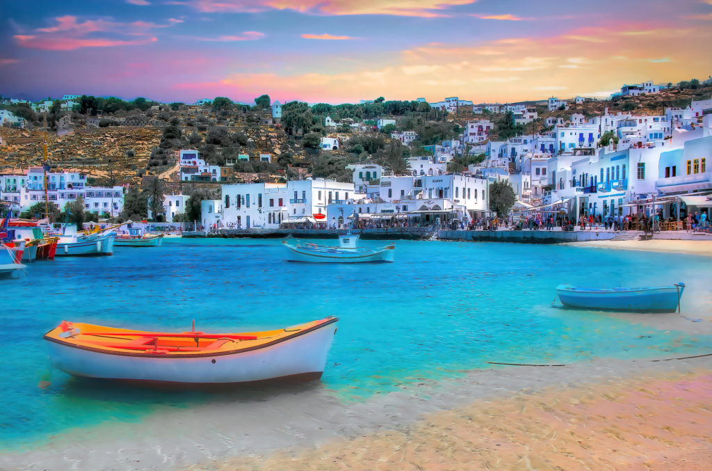 ¿Dónde alojarse en la playa de Mykonos o en la ciudad? Aquí está la ciudad de Mykonos (Mykonos chora)